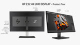 HP Z32 Gaming Monitor, 32" 4K UHD 3840x2160