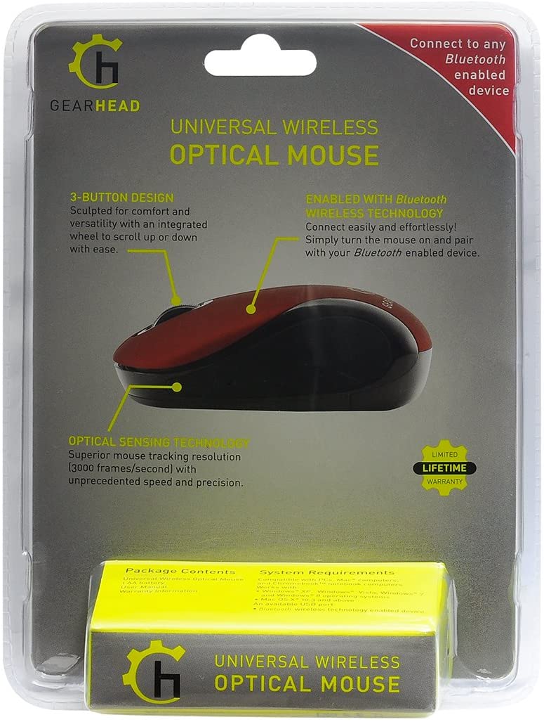 mouse gear Gear Head Universal Wireless Optical Mouse (Bluetooth) – PC Retro Shop