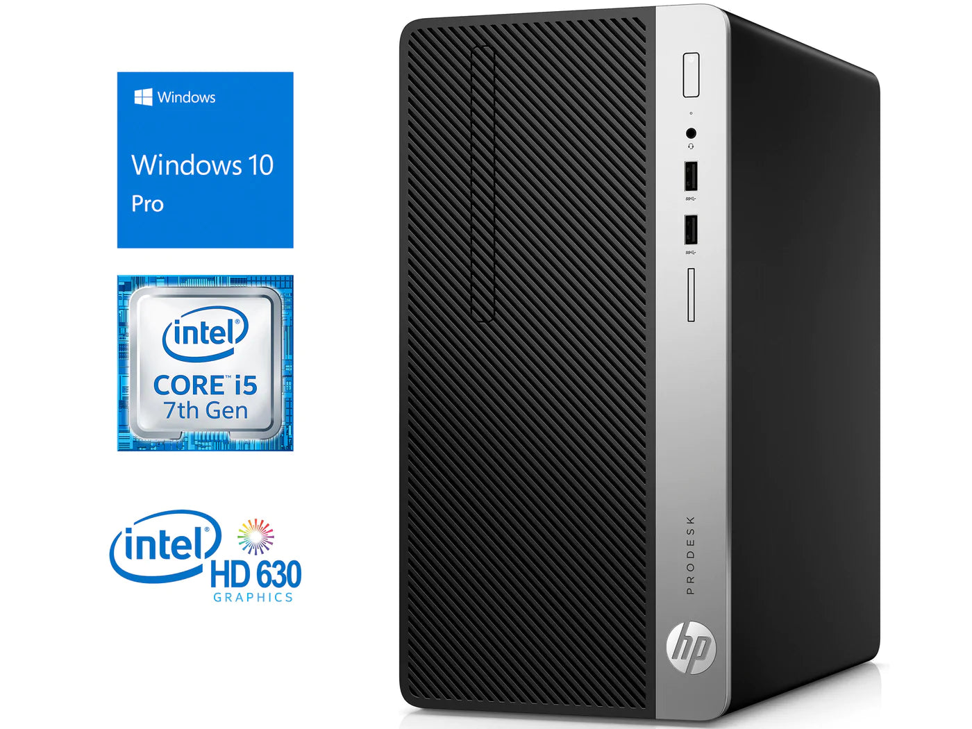 HP ProDesk 400 G4, Intel Core i5-7500, 3.40 GHz, 8GB RAM, 256GB